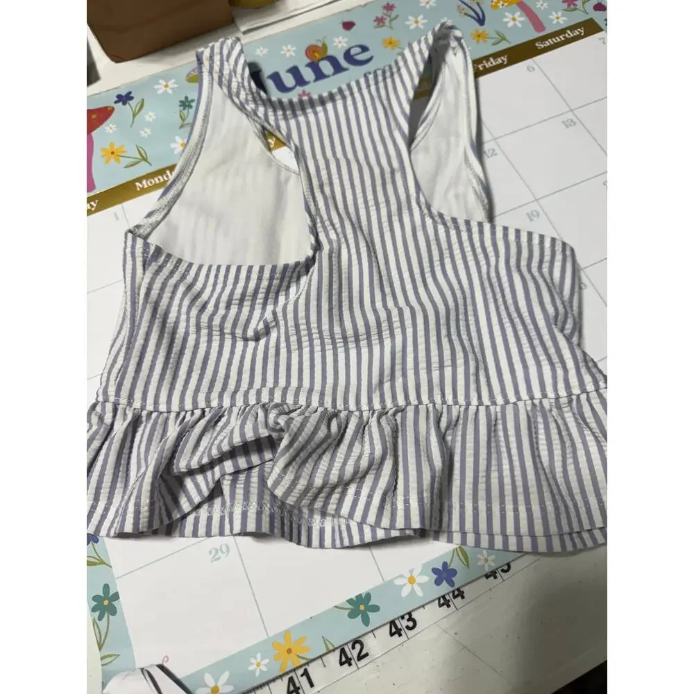 Ruffle Butts Seersucker Stripe Tankini Top Size 5
